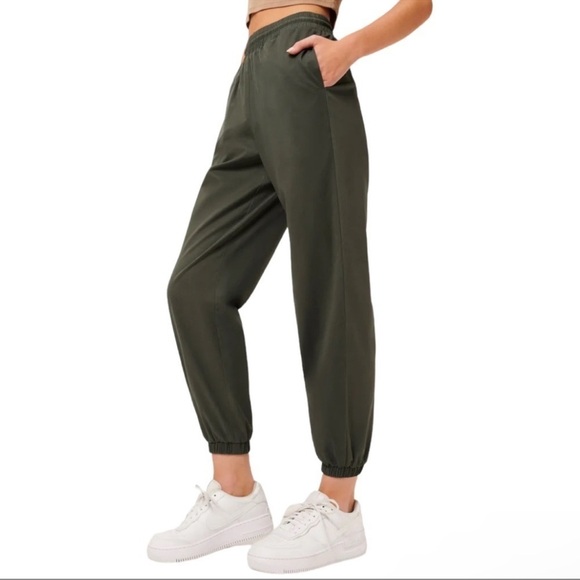 Good American Track Joggers Size 3 (Large ) Green - Picture 3 of 9